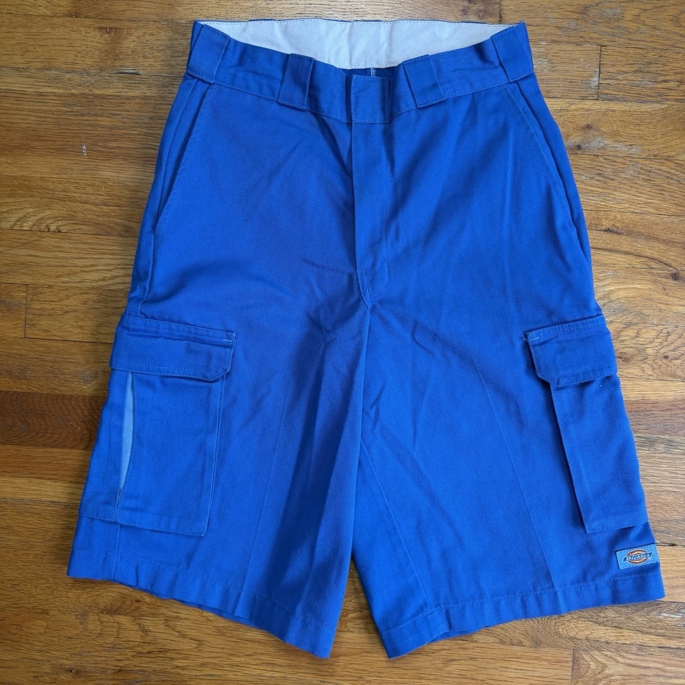 Dickies‎ Two Tone Cargo Work Shorts 26 Waist 13" Leg Blue